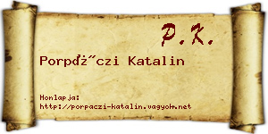 Porpáczi Katalin névjegykártya