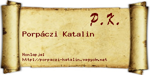 Porpáczi Katalin névjegykártya